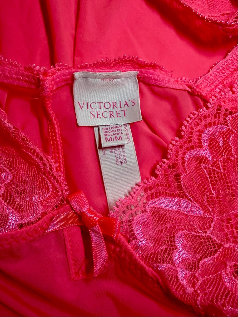 Hot Pink Victoria's Secret Super Soft and Lace Lingerie / Nighty